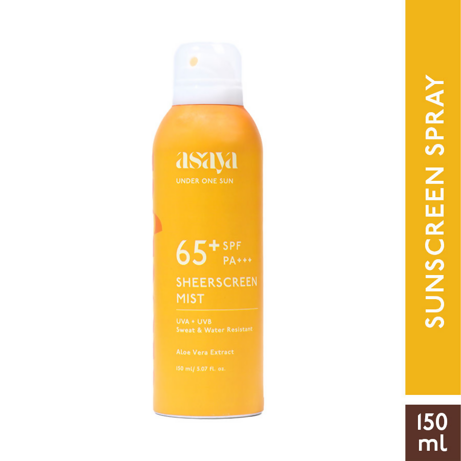 Asaya Broadspectrum Sunscreen Spray SPF 50+, Waterproof Spray Sunscreen For Face & Body