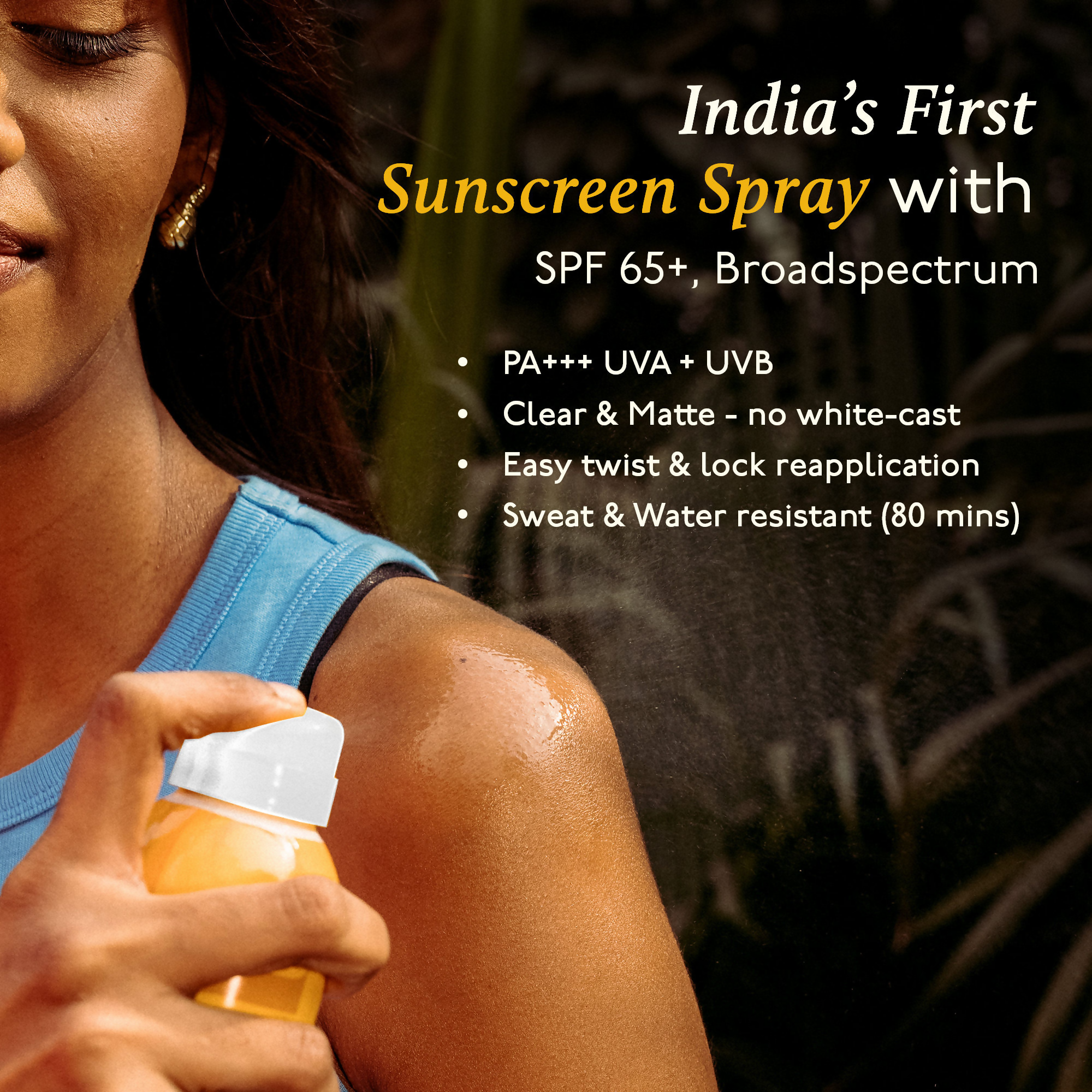 Asaya Broadspectrum Sunscreen Spray SPF 50+, Waterproof Spray Sunscreen For Face & Body
