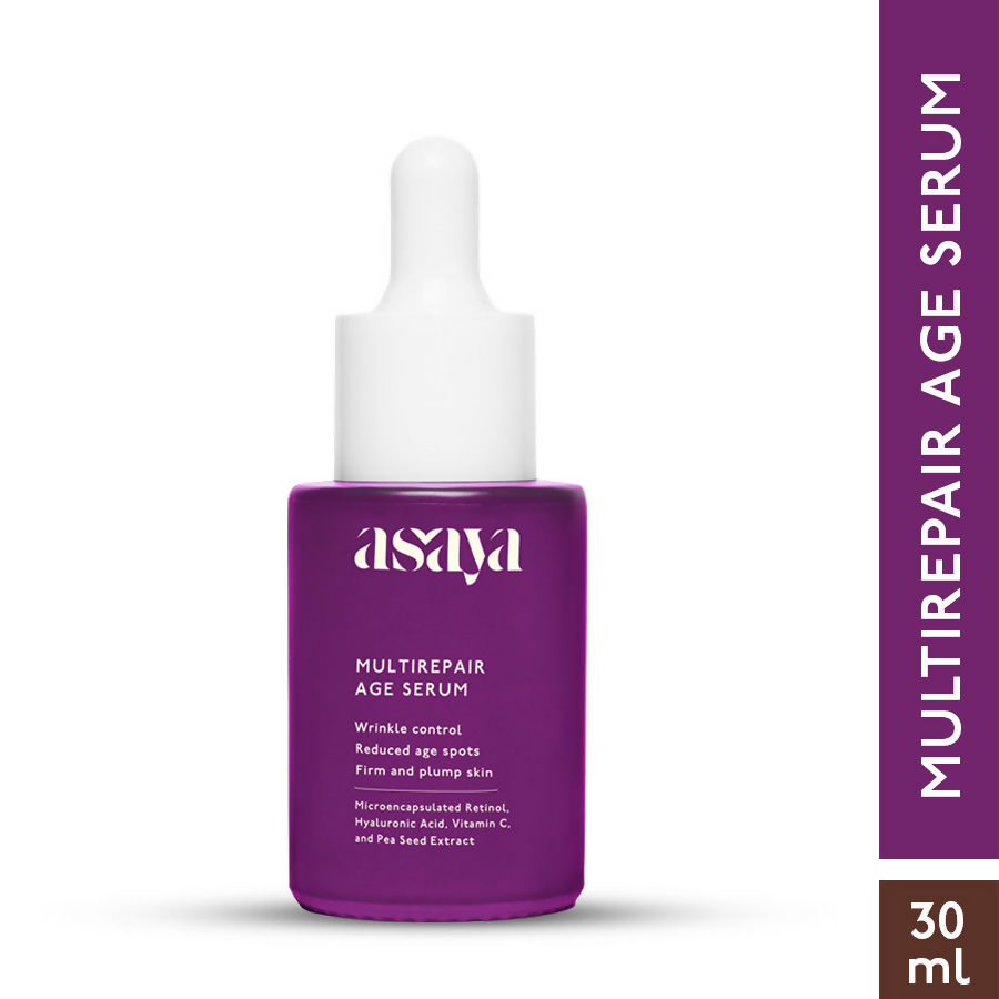 Asaya 0.2% Retinol Peptide Night Serum, Beginner Friendly Anti Aging Face Serum With Vit C
