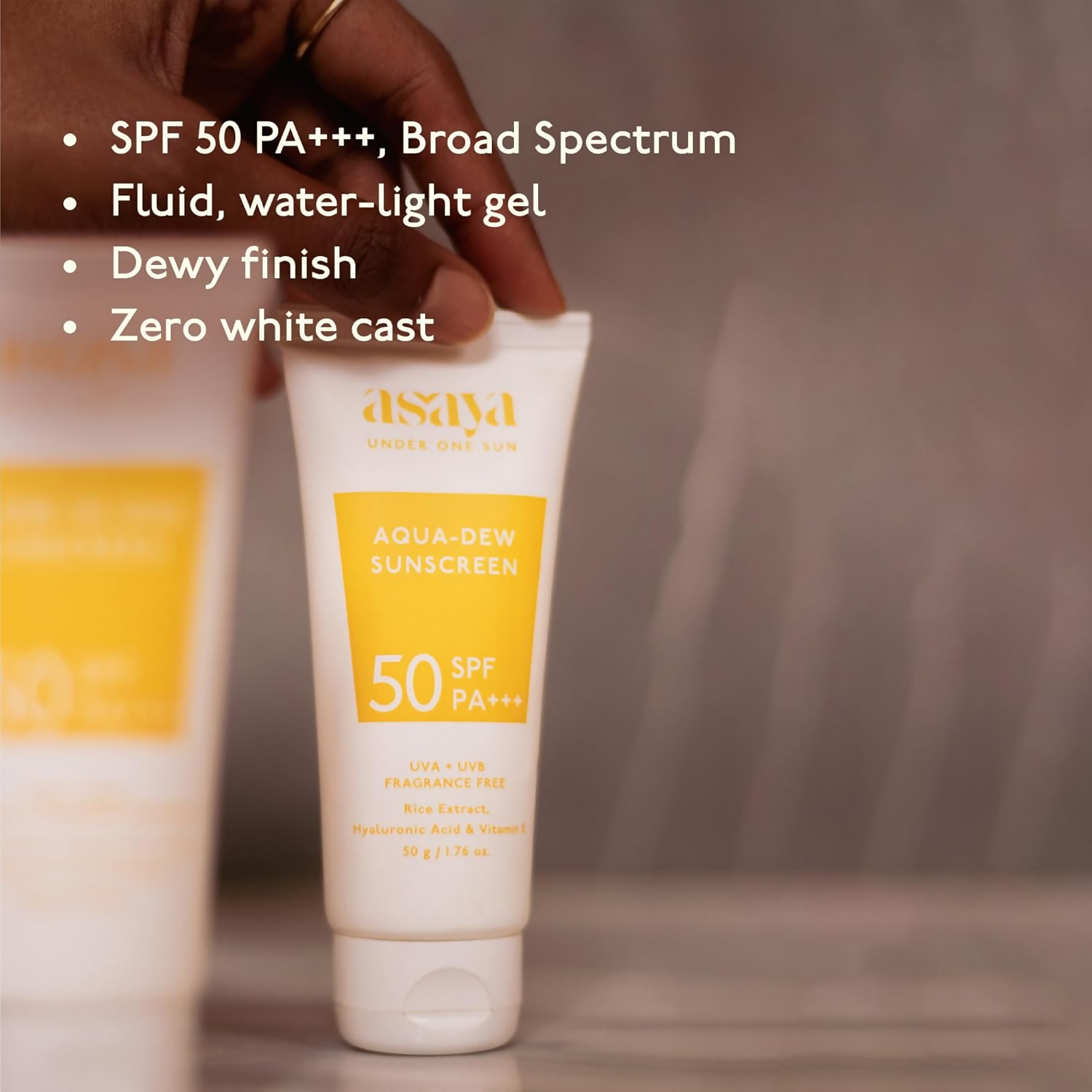 Asaya Aqua Dew Sunscreen SPF 50 PA+++ With Rice Extract For All Skin Types