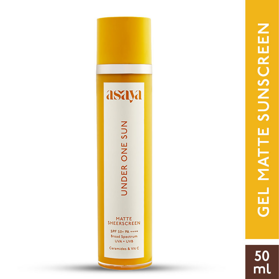 Asaya Vitamin C & Ceramide Sunscreen SPF 50+ PA++++, Invisible Gel Sunscreen For Face