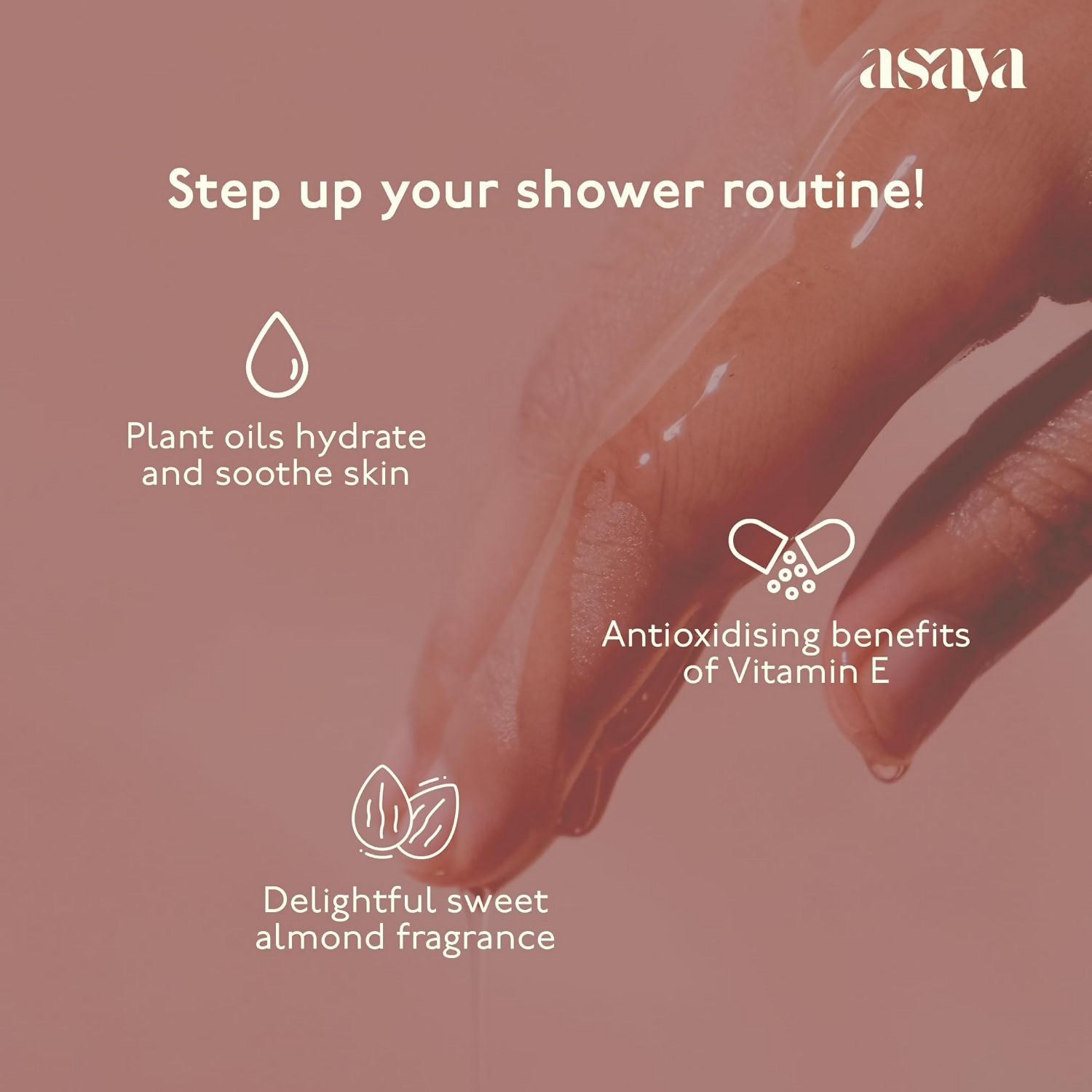 Asaya Deep Moisture Bath & Shower Oil Rejuvenates & Hydrates For All Skin Types