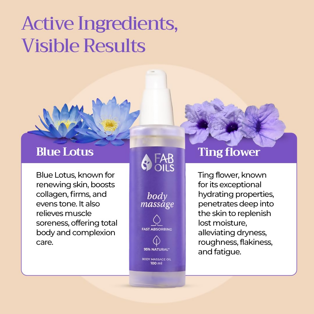 Fab Oils Body Massage Body Oil For Firm Skin & Relaxation