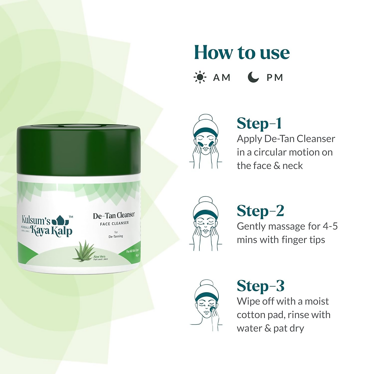 Kulsum's Kaya Kalp De-Tan Cleanser With Aloe Vera & Almond