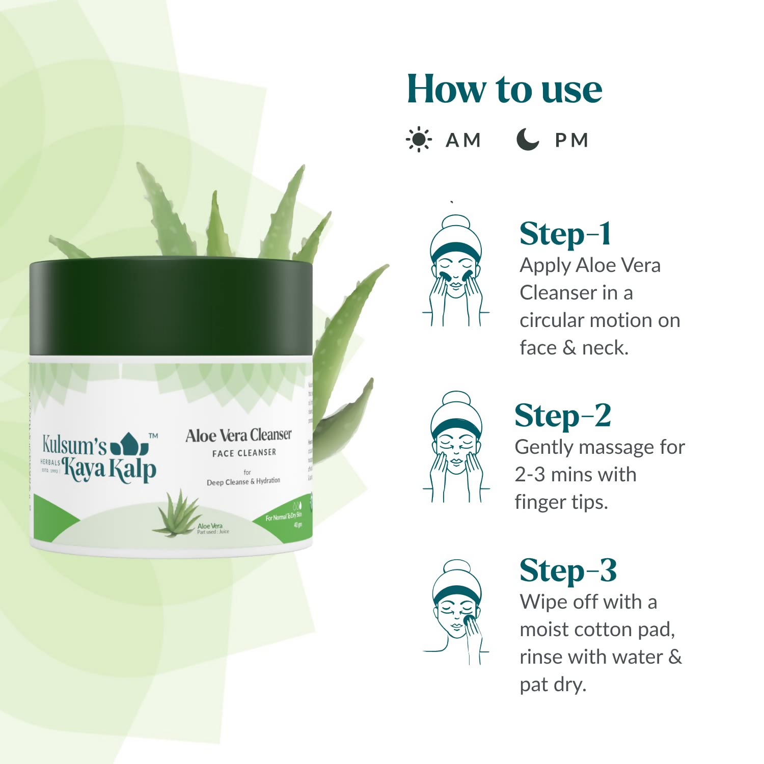 Kulsum's Kaya Kalp Aloe Vera Cleanser For Deep Cleanse & Hydration