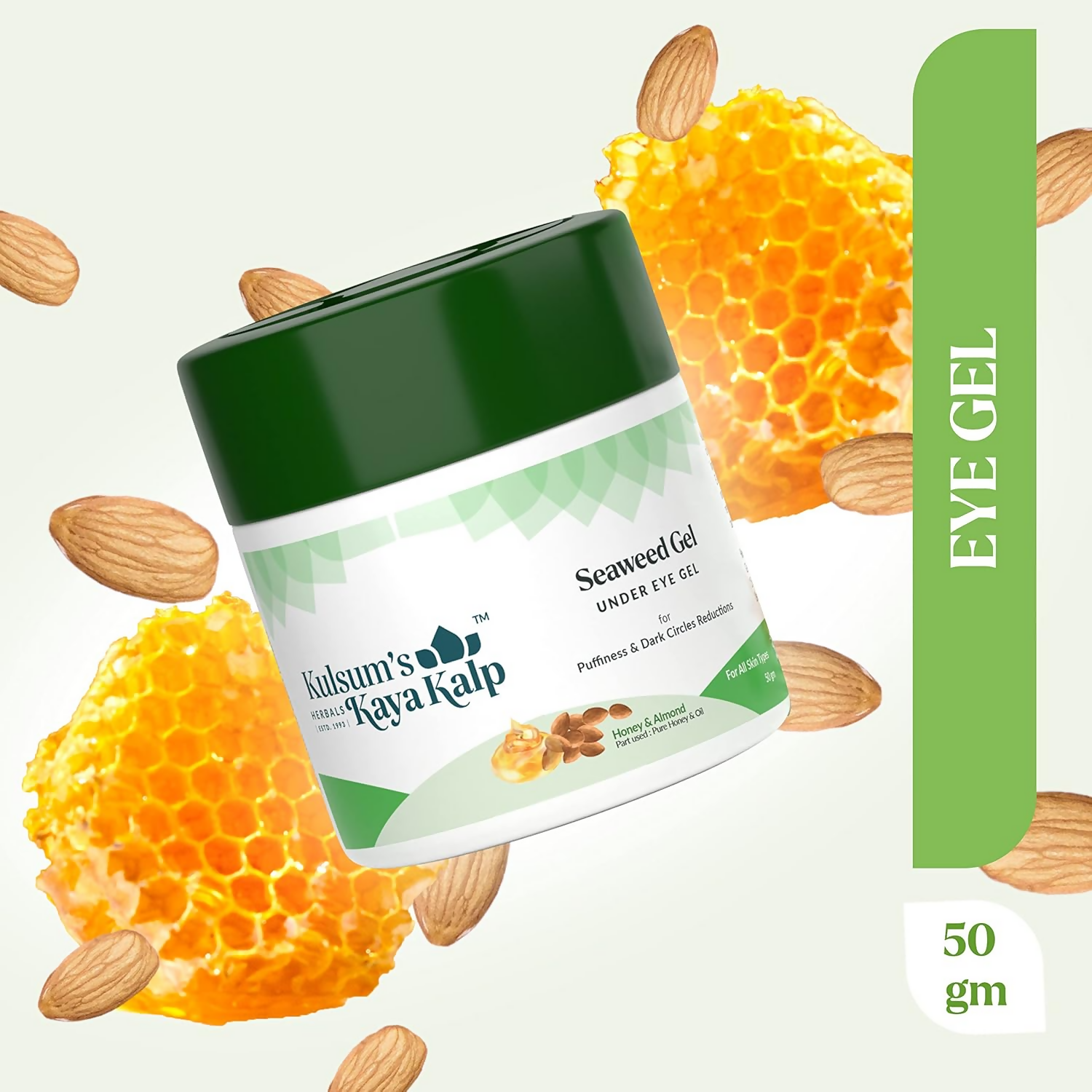 Kulsum's Kaya Kalp Seaweed Gel For Under Eye Dark Circle & Puffiness Reduction