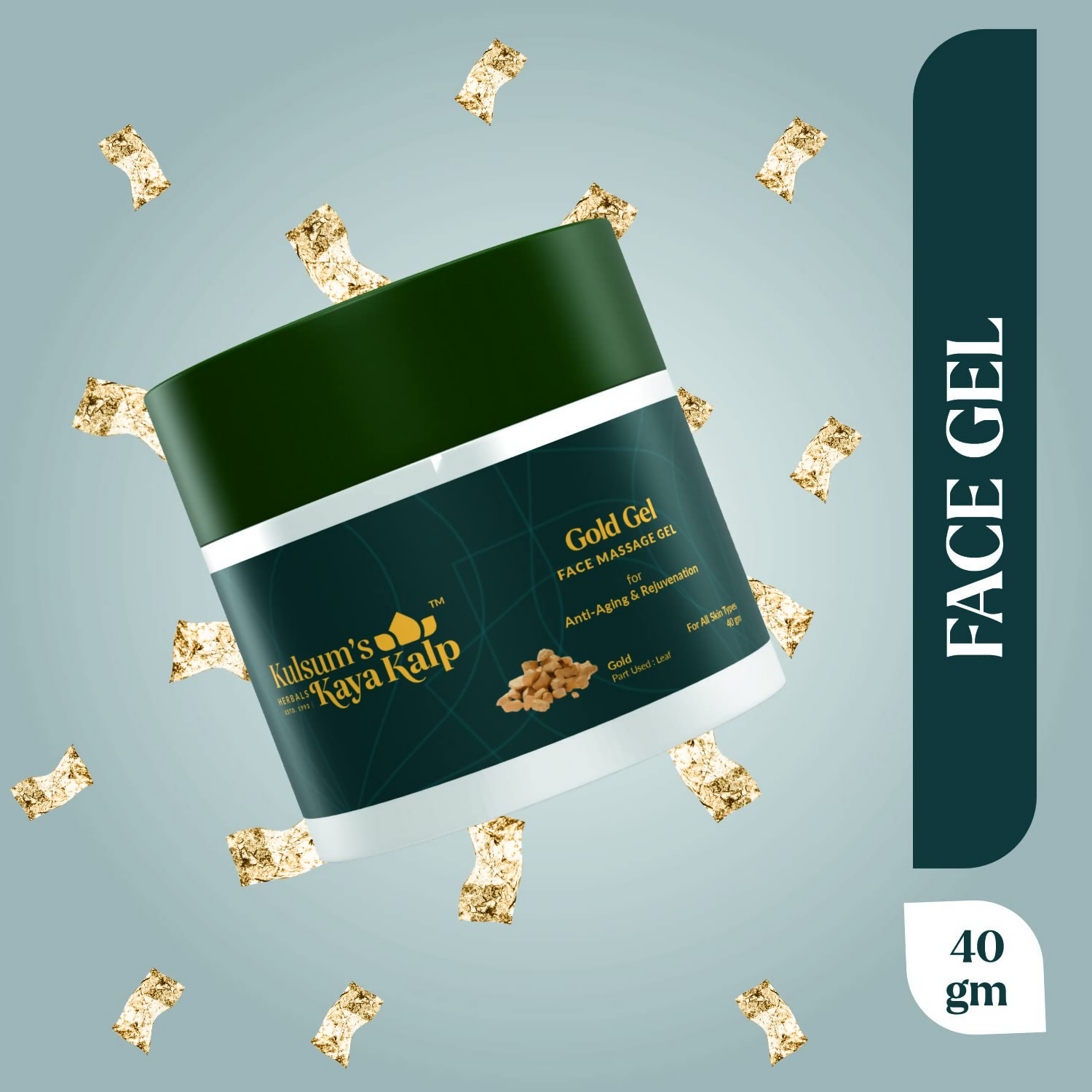 Kulsum's Kaya Kalp Gold Face Massage Gel For All Skin Types