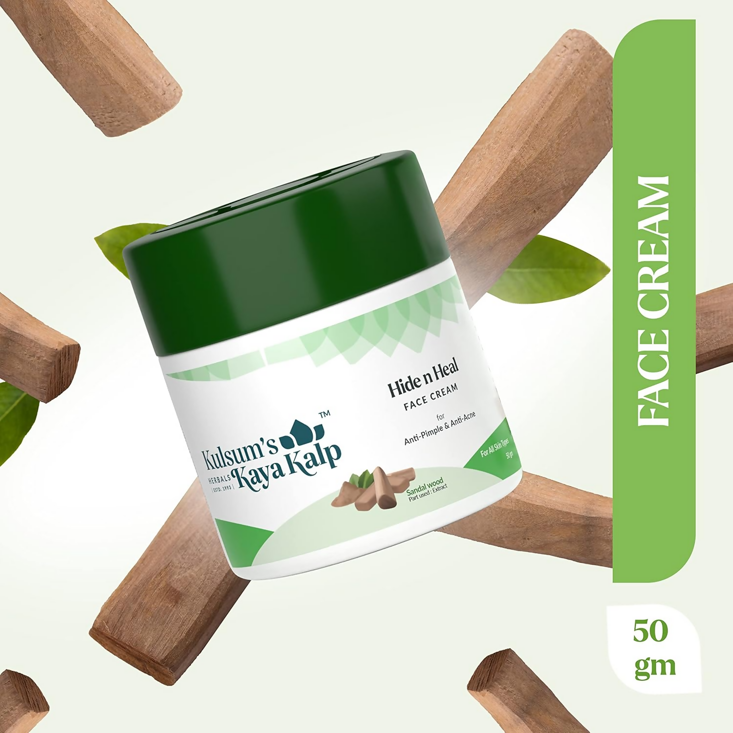 Kulsum's Kaya Kalp Hide N Heal Sandalwood Protective Base Cream