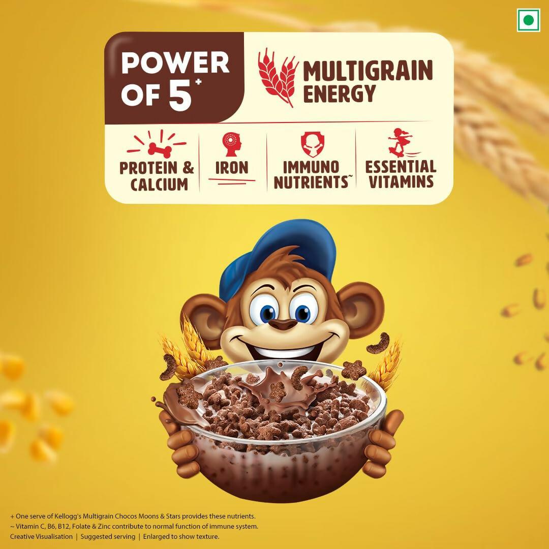 Kellogg's Multigrain Chocos Duet, Breakfast Cereal for Kids, Source of Calcium, High in Protein, with 10 Essential Vitamins & Minerals