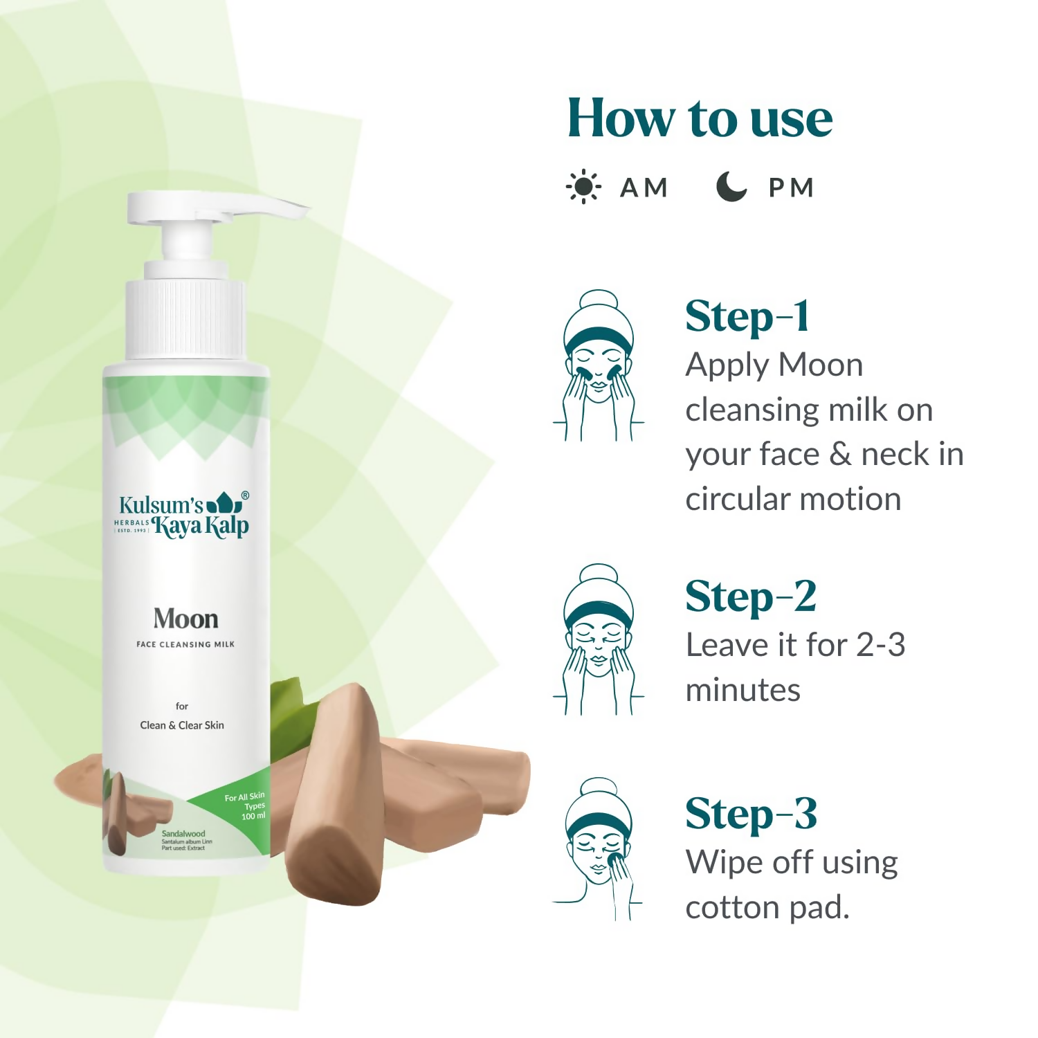 Kulsum's Kaya Kalp Moon Face Cleansing Milk For Clean & Clear Skin