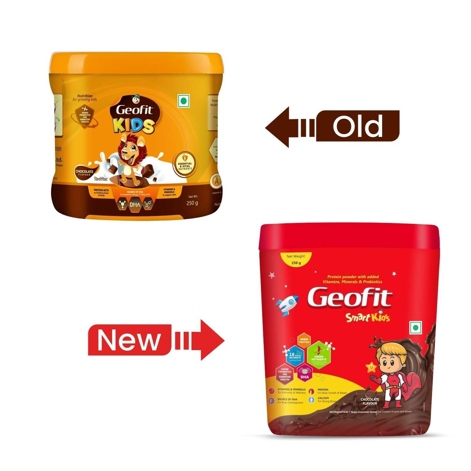 Geofit Smart Kids Nutritional Health Drink Protein Powder - Chocolate Flavor