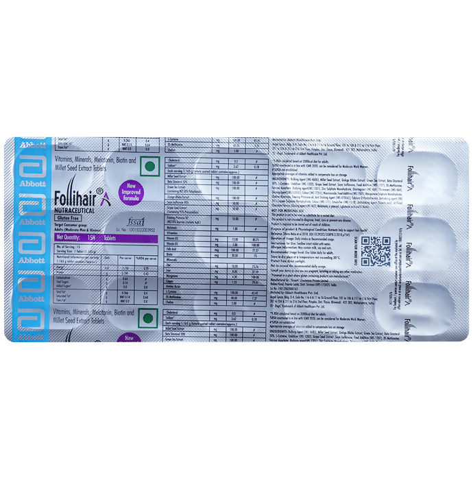 Follihair A Tablets Gluten Free