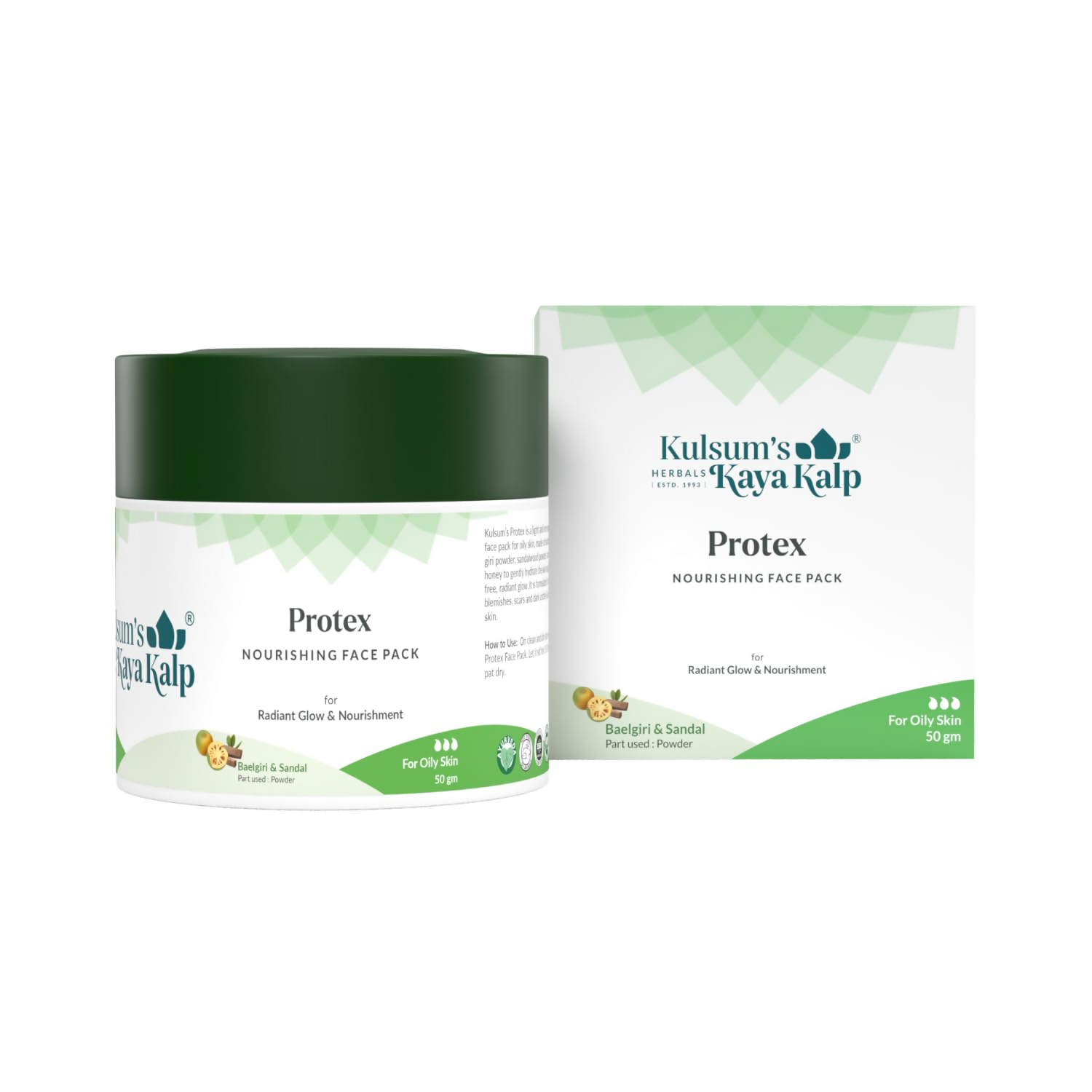 Kulsum's Kaya Kalp Protex Nourishing Face Pack With Baelgiri & Sandalwood