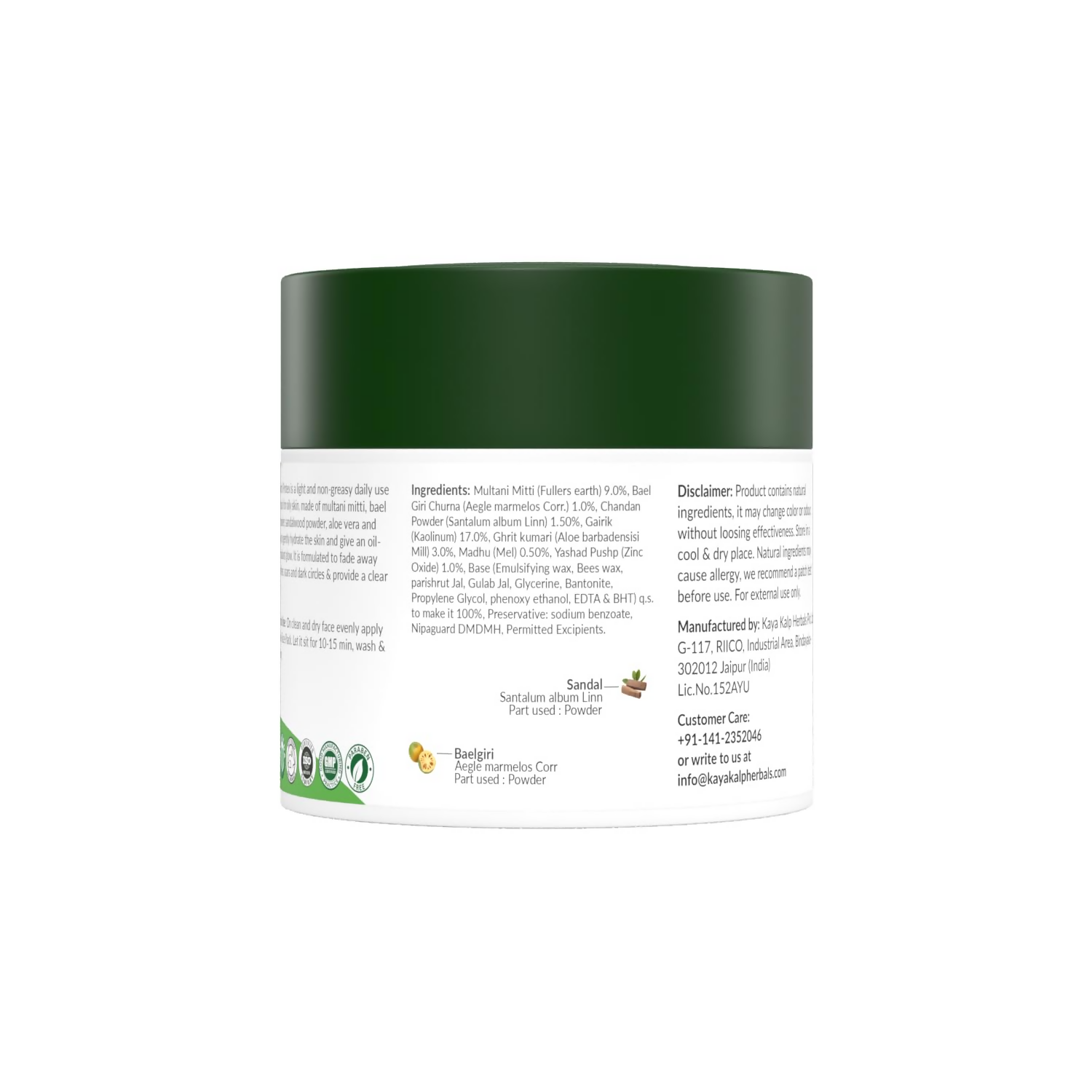 Kulsum's Kaya Kalp Protex Nourishing Face Pack With Baelgiri & Sandalwood