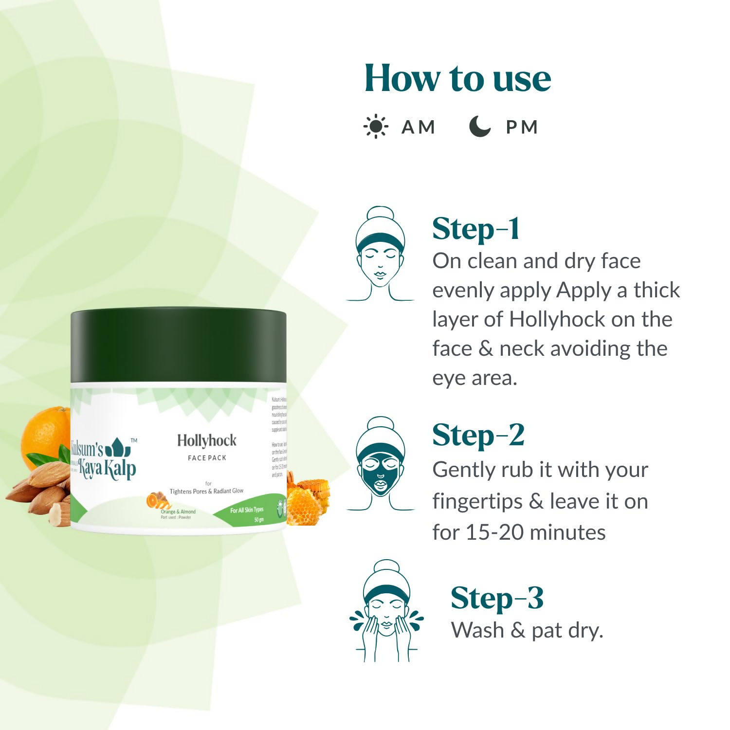 Kulsum's Kaya Kalp Hollyhock Face Pack For Tightens Pores & Radiant Glow