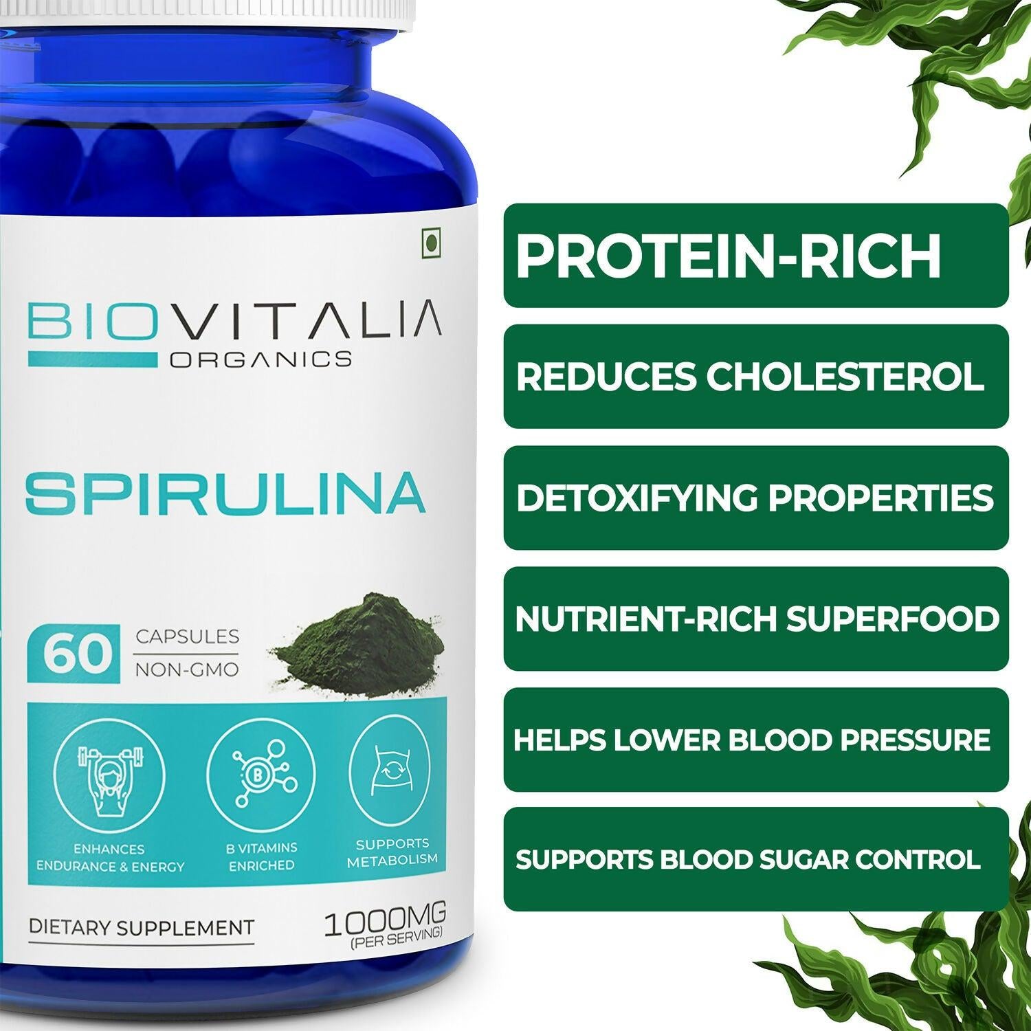 Biovitalia Organics Spirulina Capsule For Weight Management