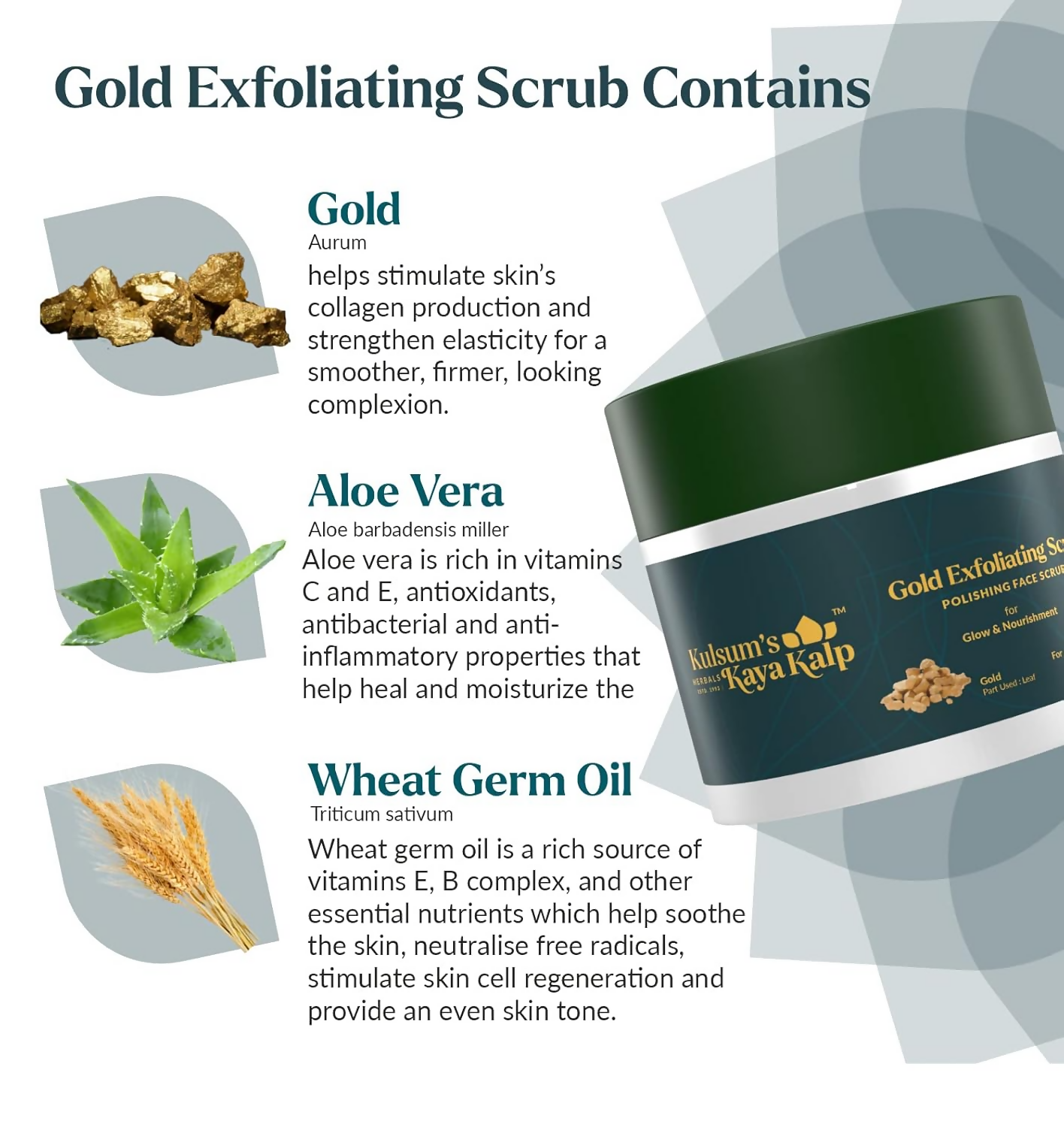 Kulsum's Kaya Kalp Gold Exfoliating Scrub For Glow & Nourishment