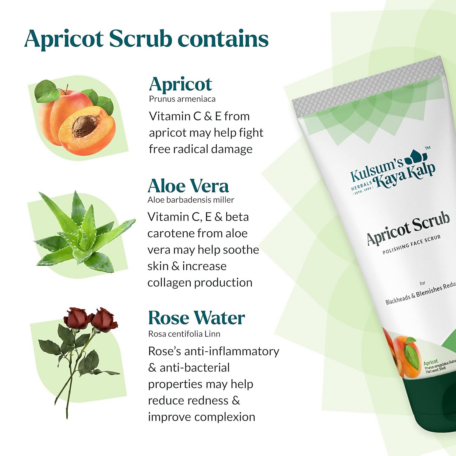 Kulsum's Kaya Kalp Apricot Scrub For Blackheads & Blemishes Reduction