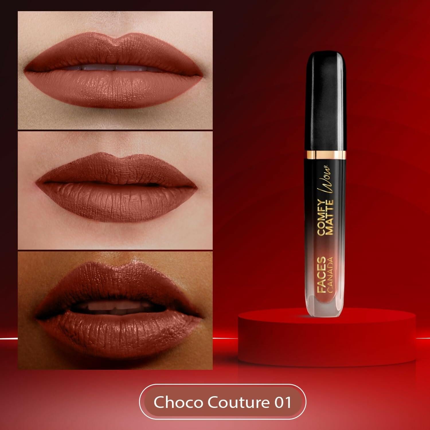 Faces Canada Comfy Matte Wow Liquid Lipstick - Choco Couture 01