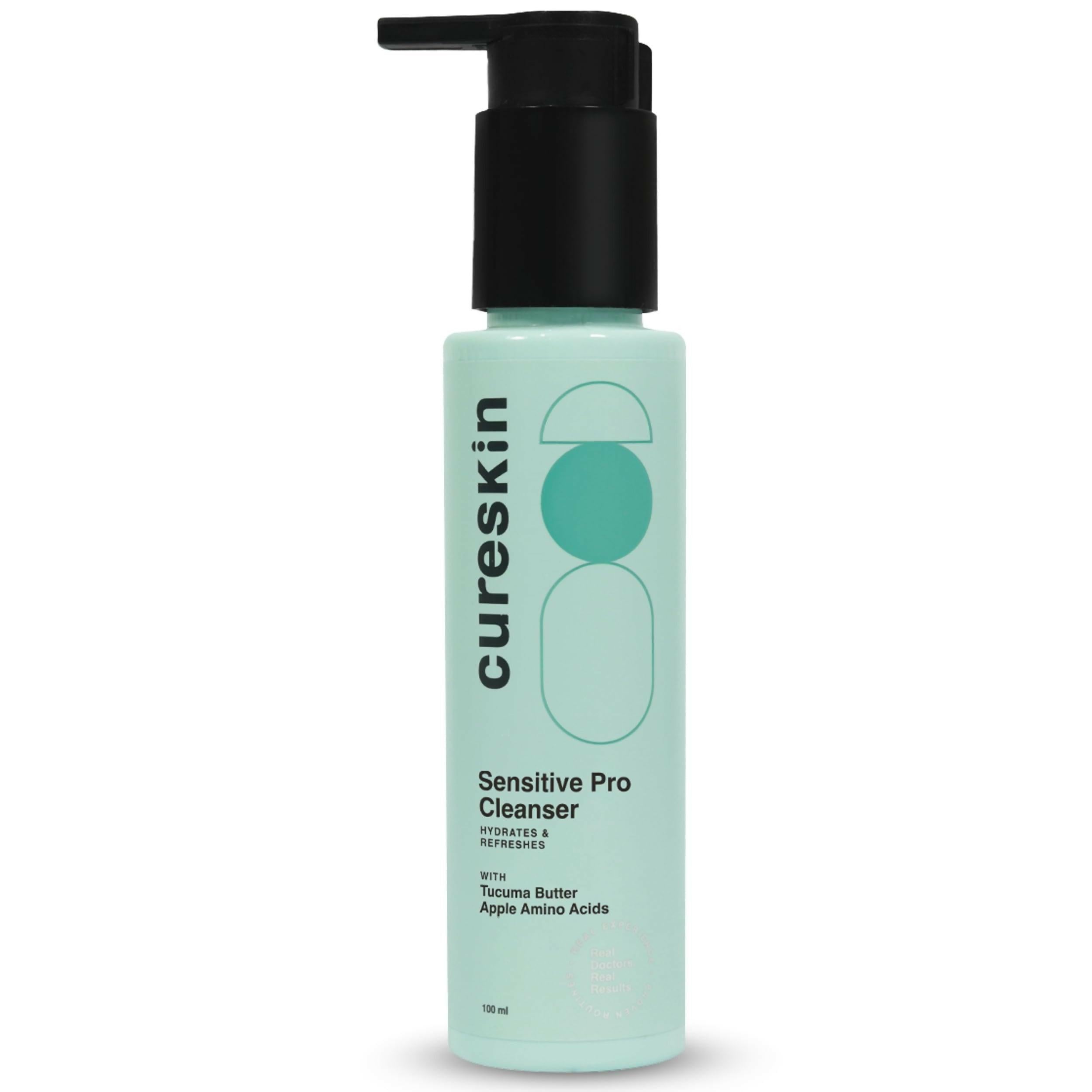 Cureskin Sensitive Pro Cleanser with Tucuma Butter & Apple Extracts for Sensitive Skin Face Wash
