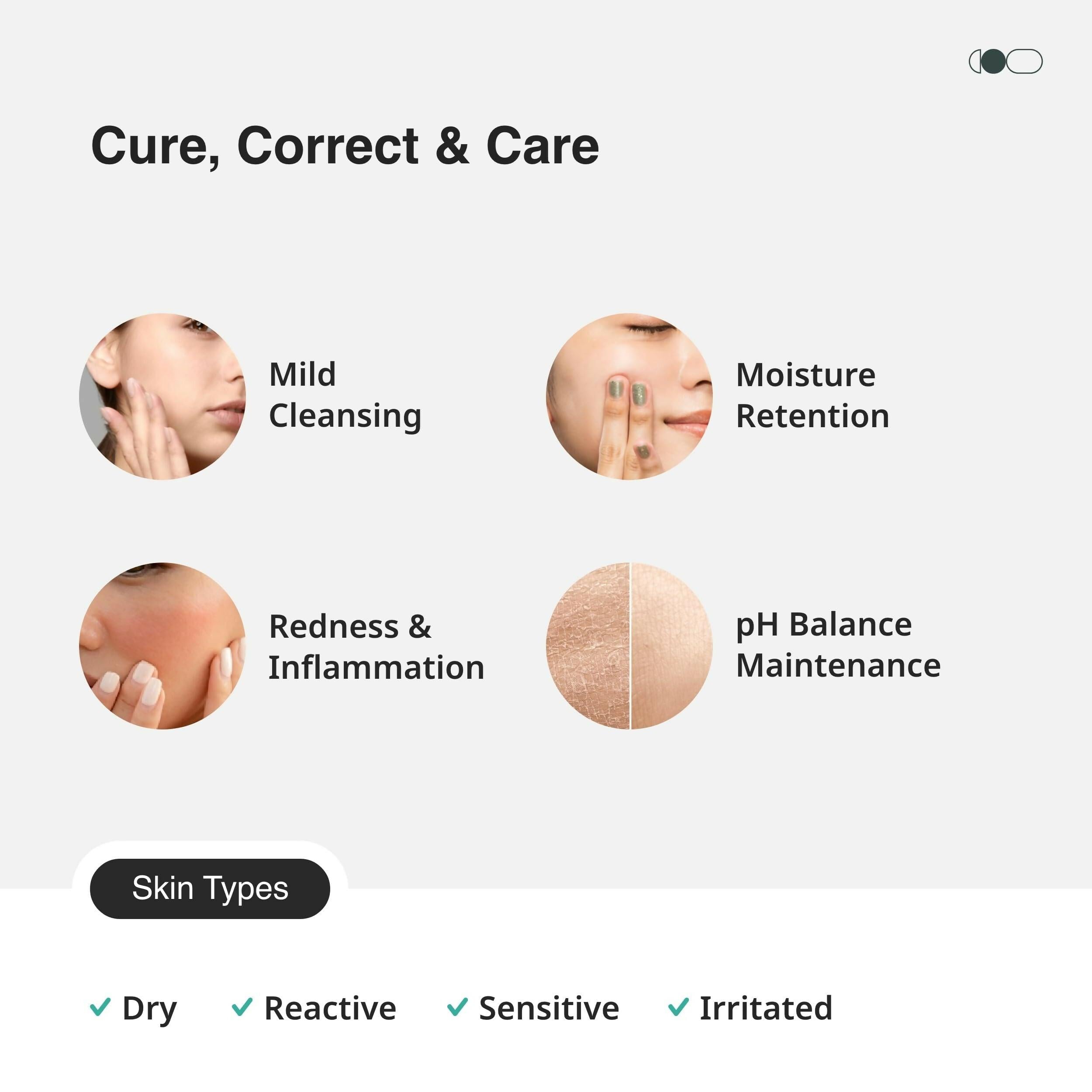 Cureskin Sensitive Pro Cleanser with Tucuma Butter & Apple Extracts for Sensitive Skin Face Wash