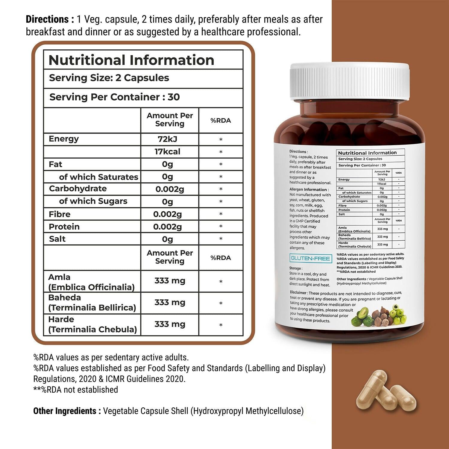 Biovitalia Organics Triphala Capsules