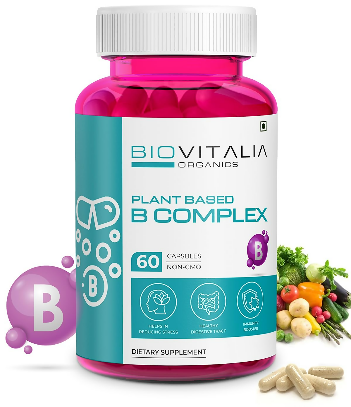 Biovitalia Organics Vitamin B-Complex Capsules For Hair Growth