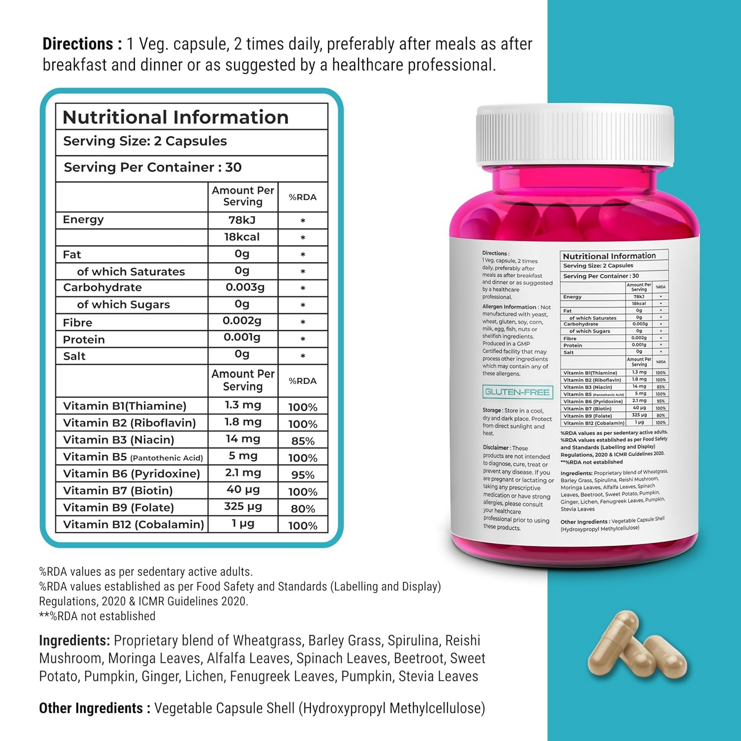 Biovitalia Organics Vitamin B-Complex Capsules For Hair Growth