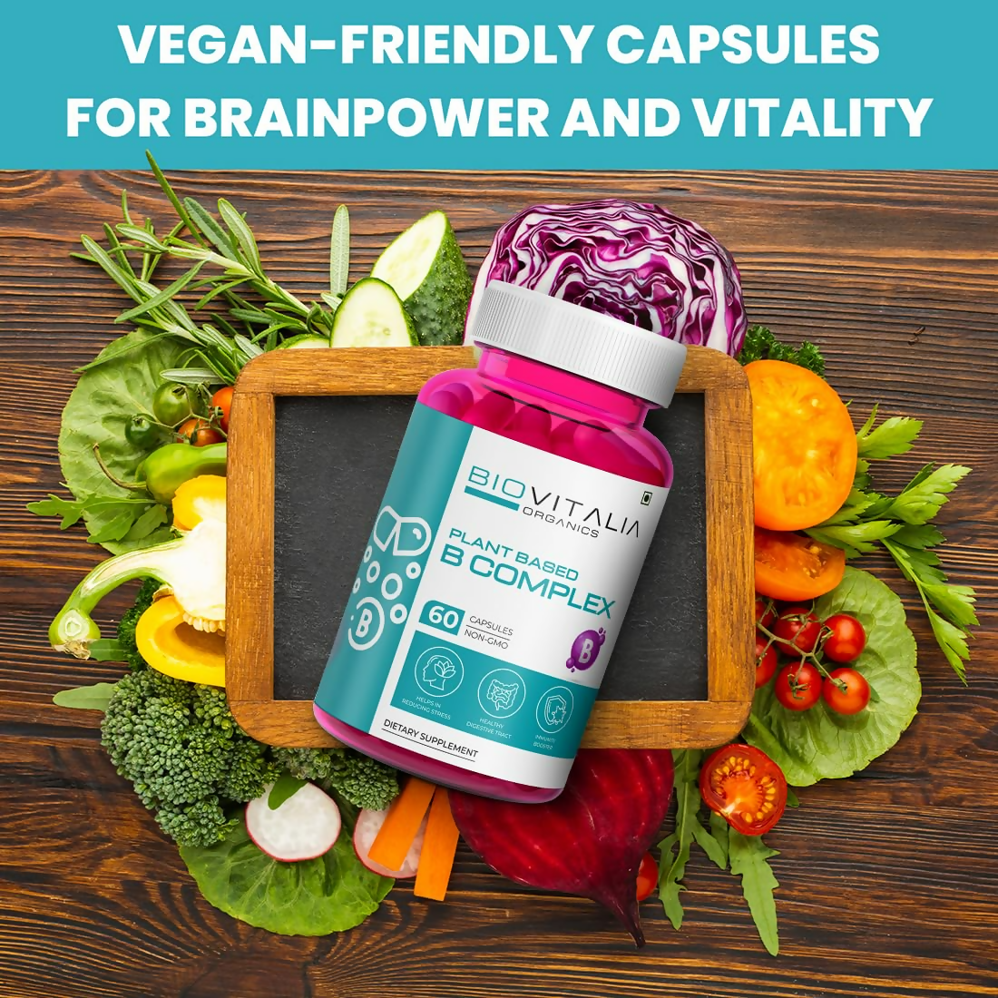 Biovitalia Organics Vitamin B-Complex Capsules For Hair Growth