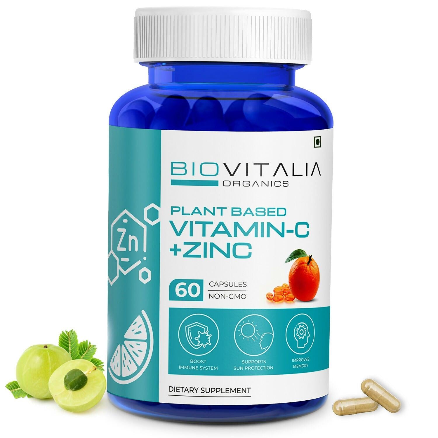 Biovitalia Organics Vitamin C + Zinc Capsules