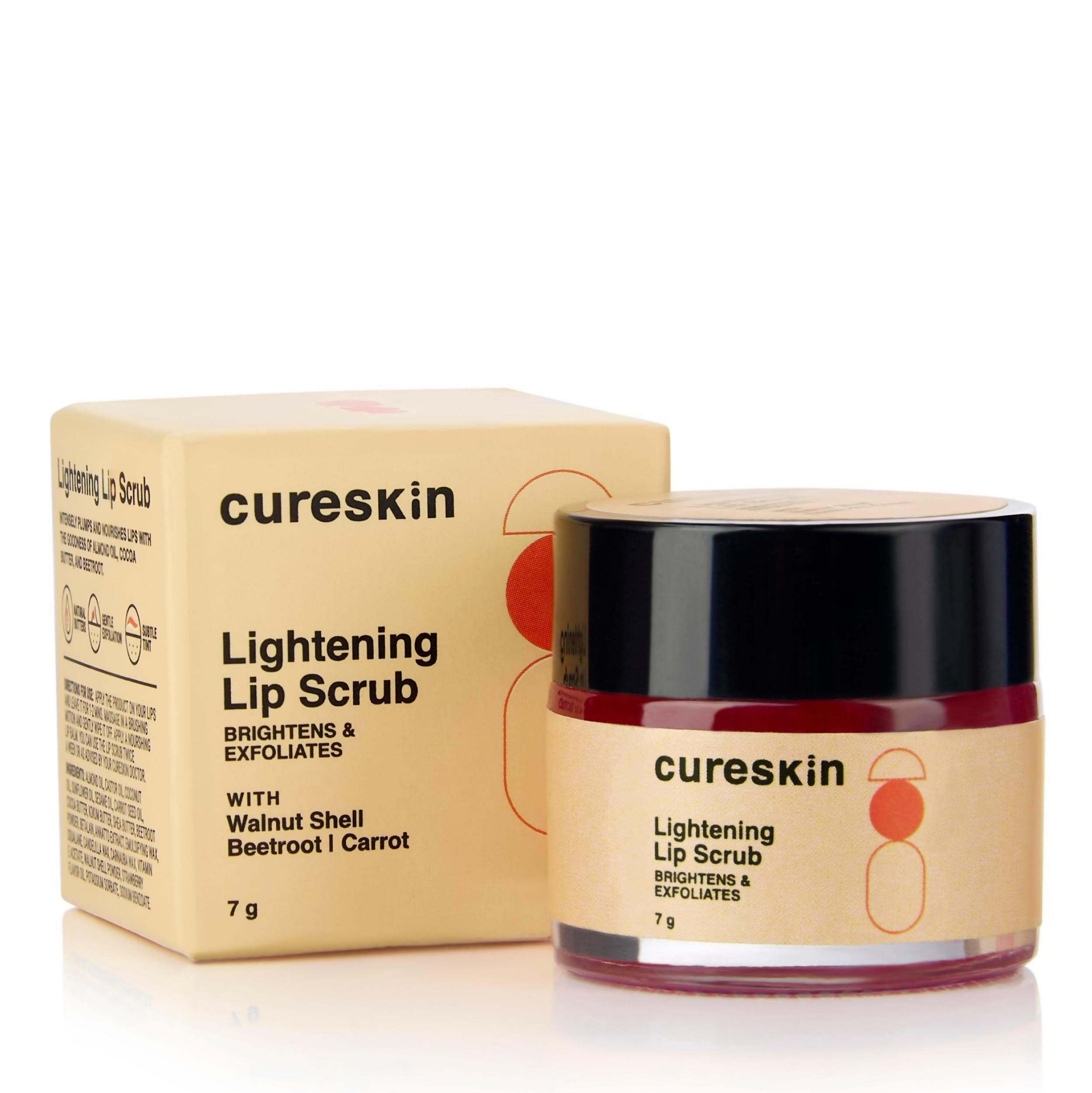 Cureskin Lightening Lip Scrub for Men and Women