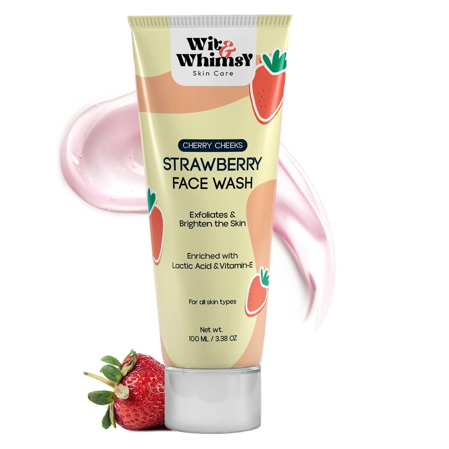 Wit and Whimsy Strawberry Face wash For Glowing Skin