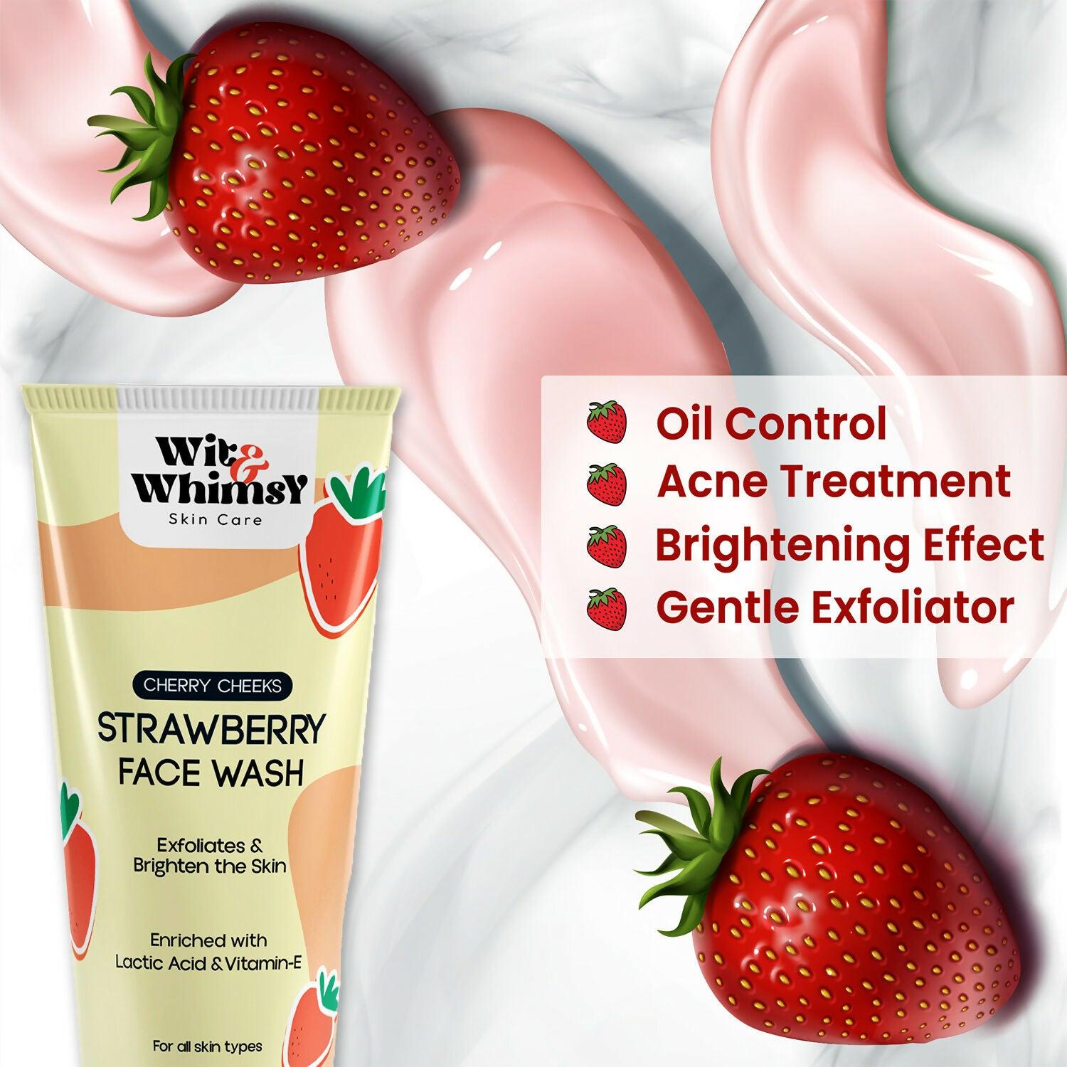 Wit and Whimsy Strawberry Face wash For Glowing Skin