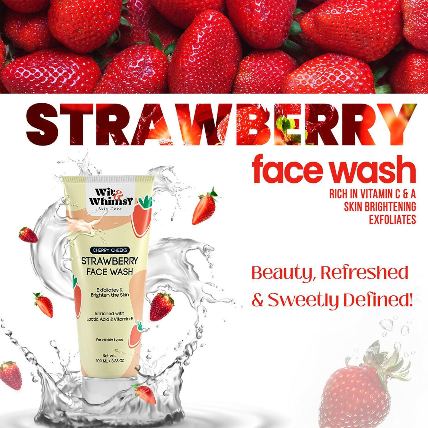 Wit and Whimsy Strawberry Face wash For Glowing Skin