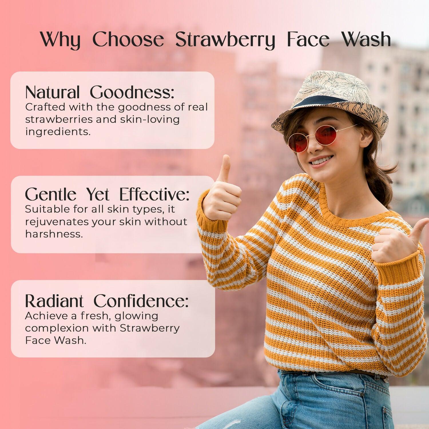 Wit and Whimsy Strawberry Face wash For Glowing Skin