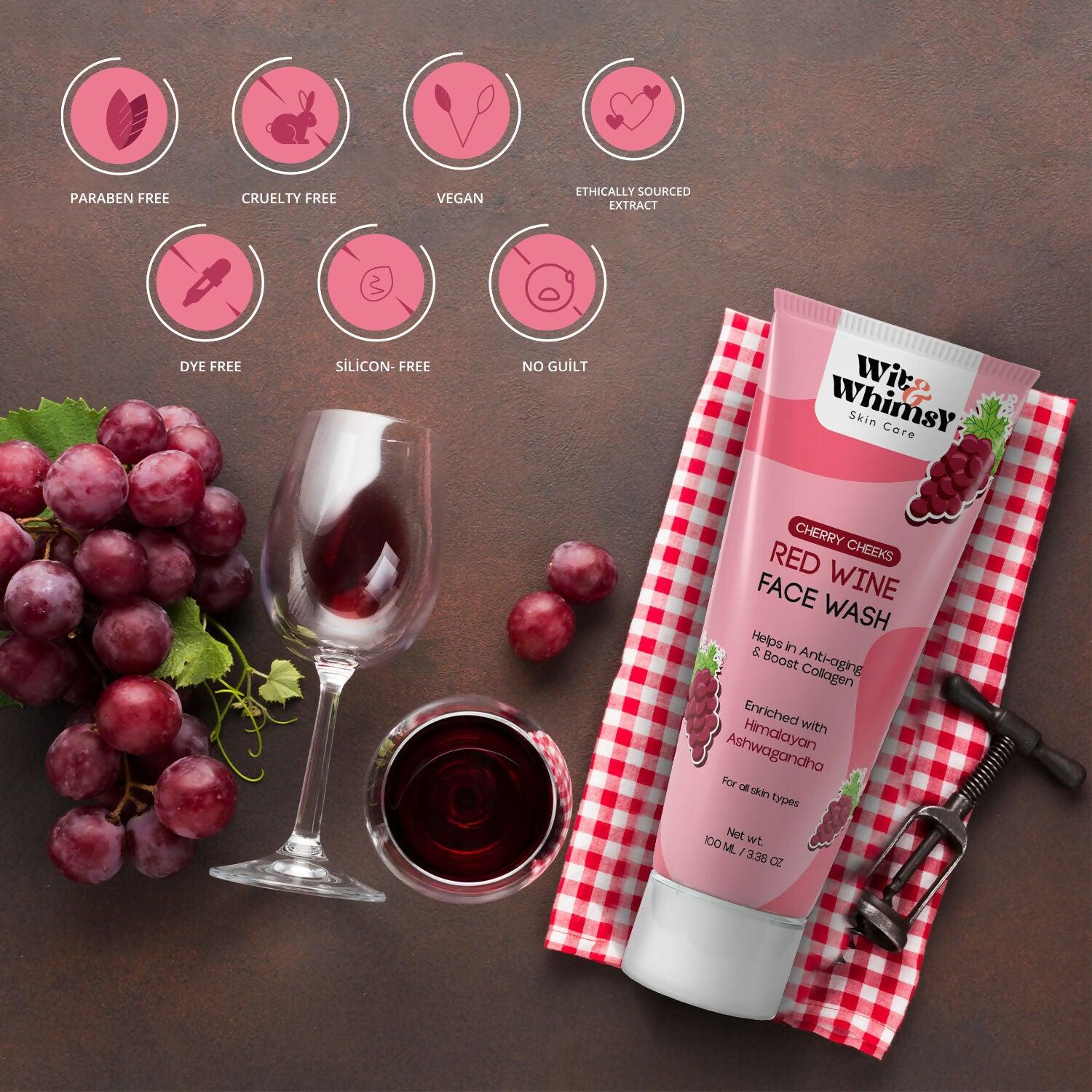 Wit and Whimsy Red Wine Face Wash For Anti-Aging & Reduces Wrinkles