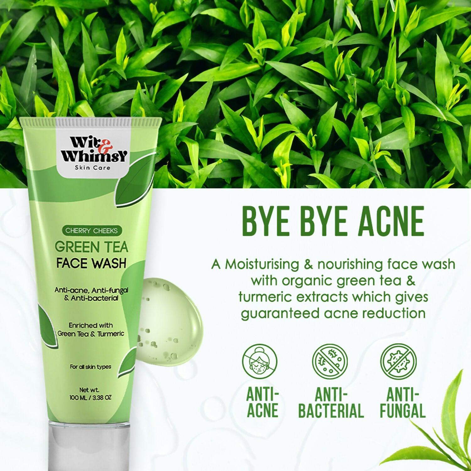 Wit and Whimsy Green Tea Anti-Acne Anti-Fungal & Anti-Bacterial Face Wash