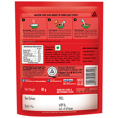 ITC Master Chef Hyderabadi Biryani Cooking Paste