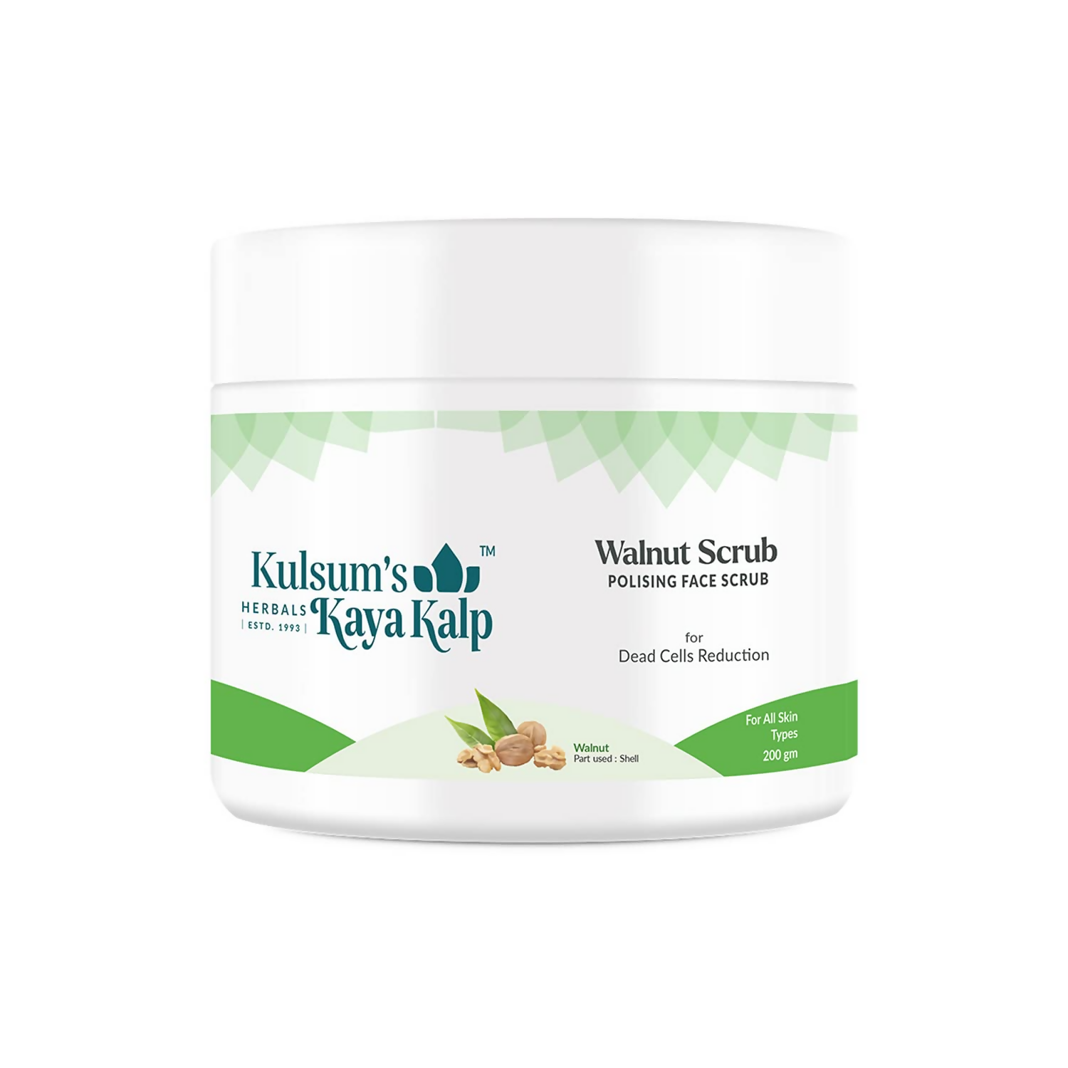 Kulsum's Kaya Kalp Walnut Scrub For Dead Cell Reduction For All Skin Types