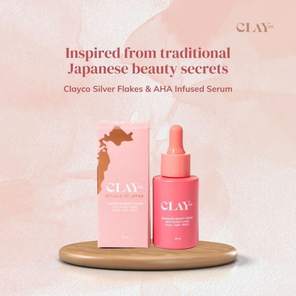 Clayco Silver Flakes & Aha Infused Face Serum & Toner