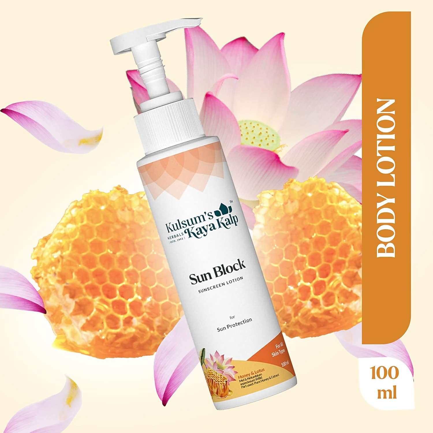 Kulsum's Kaya Kalp Sun Block Sunscreen Body Lotion For Sun Protection From Tanning, Sunburn & Pigmentation