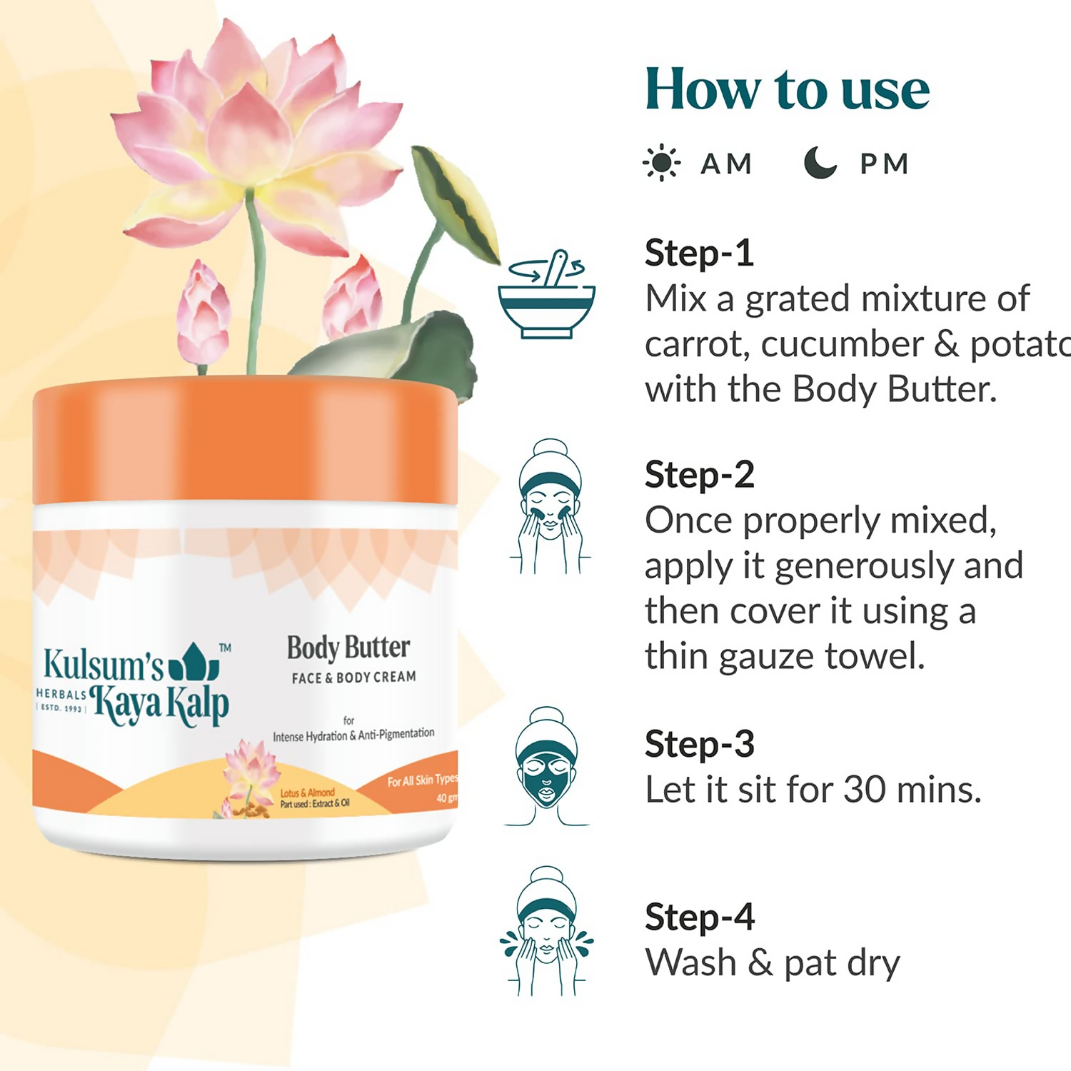 Kulsum's Kaya Kalp Body Butter For Intense Hydration & Anti Pigmentation