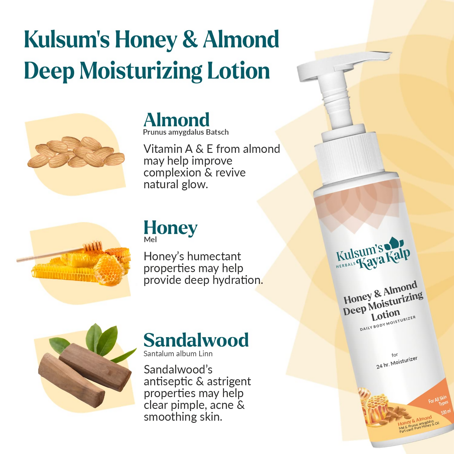 Kulsum's Kaya Kalp Honey & Almond Deep Moisturizing Lotion