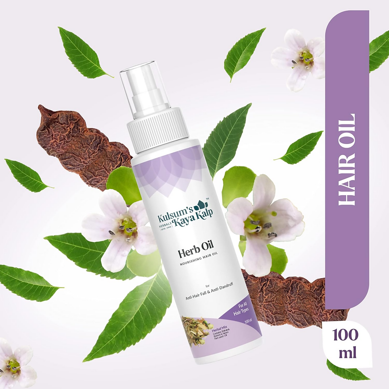 Kulsum's Kaya Kalp Herb Oil For Anti Hair Fall & Anti Dandruff