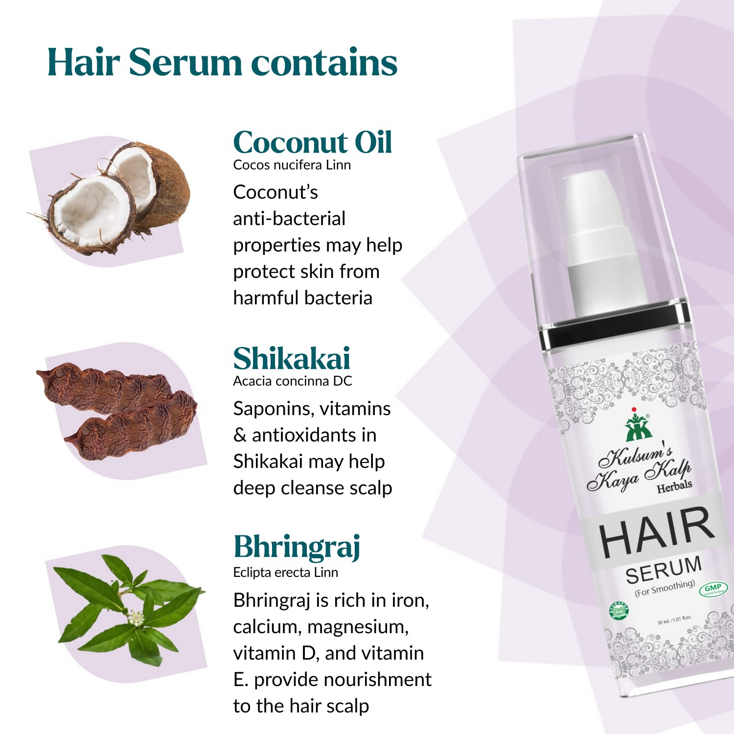 Kulsum's Kaya Kalp Hair Serum With Shikakai & Bhringraj For All Hair Types