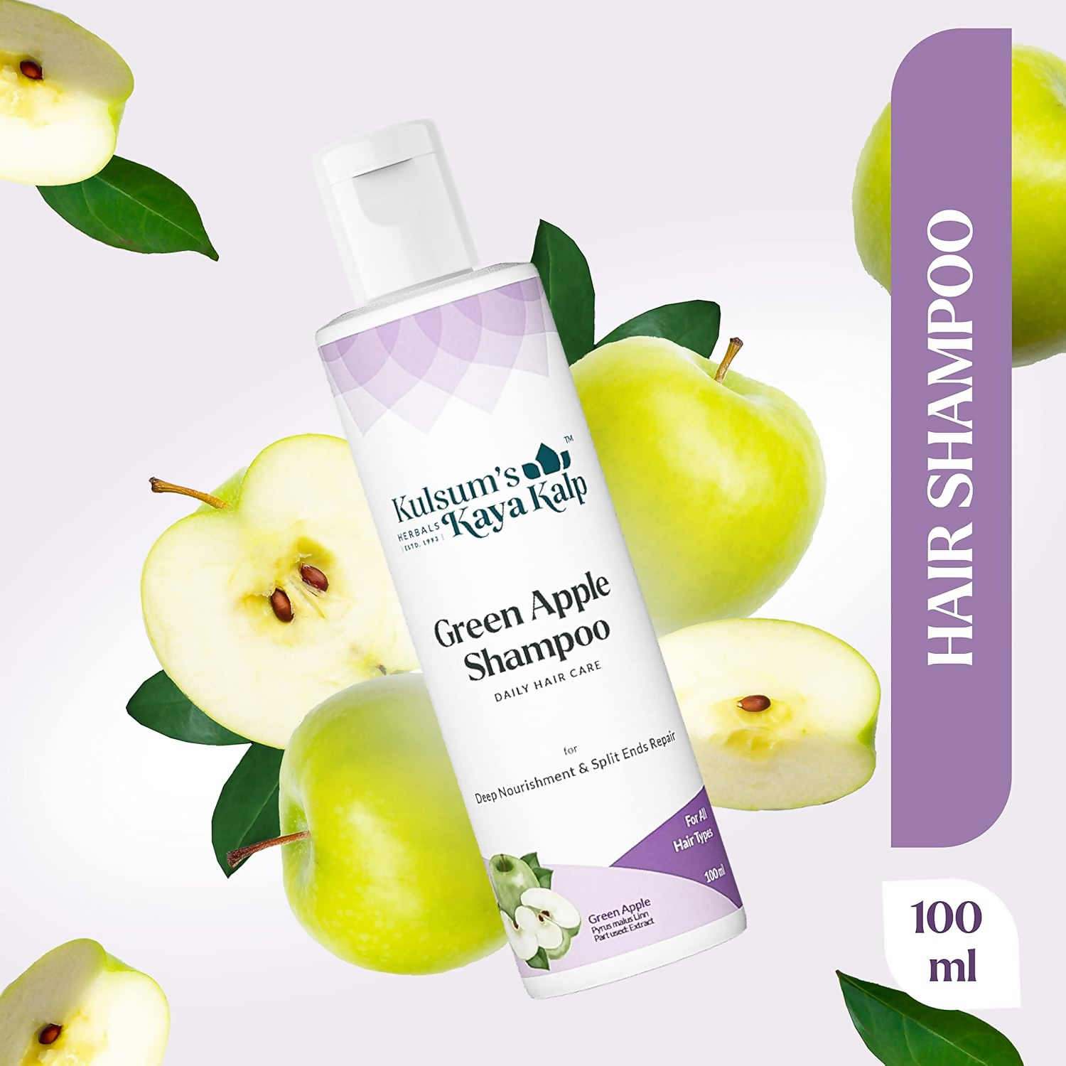 Kulsum's Kaya Kalp Green Apple Shampoo For Deep Nourishment & Split Ends Repair