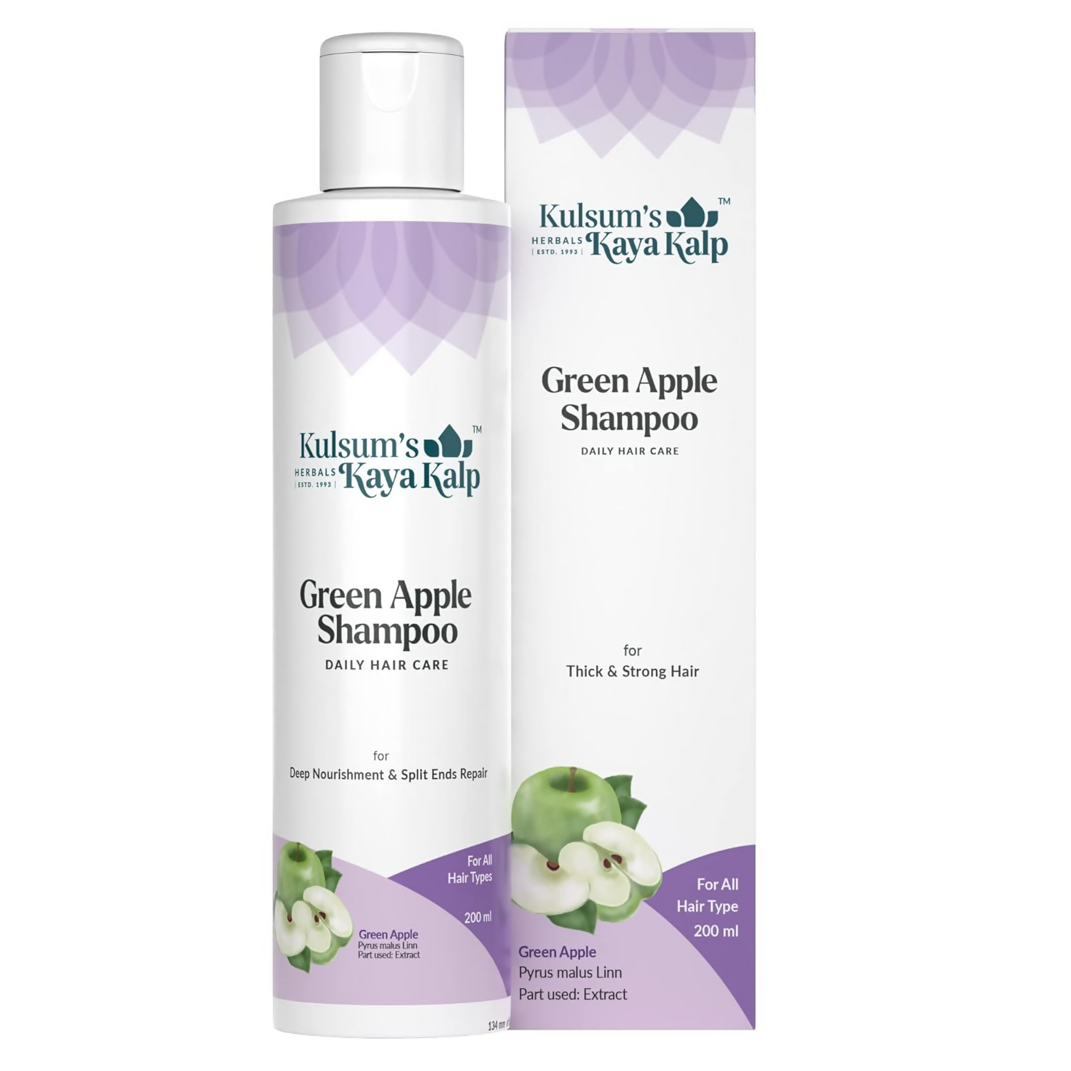 Kulsum's Kaya Kalp Green Apple Shampoo For Deep Nourishment & Split Ends Repair