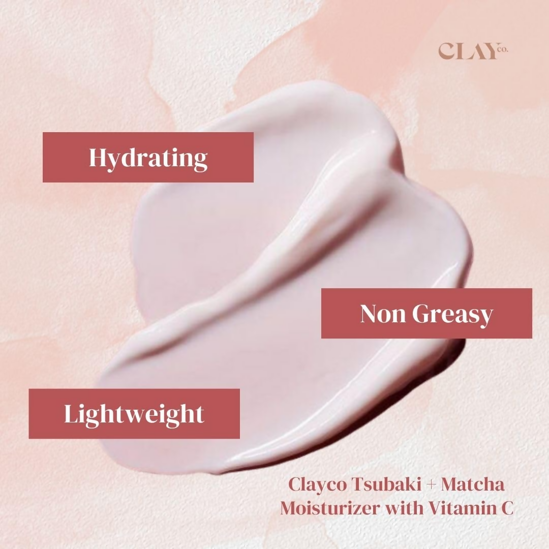 Clayco Tsubaki + Matcha Face Moisturizer With Vitamin C For Oily & Sensitive Skin Face Cream