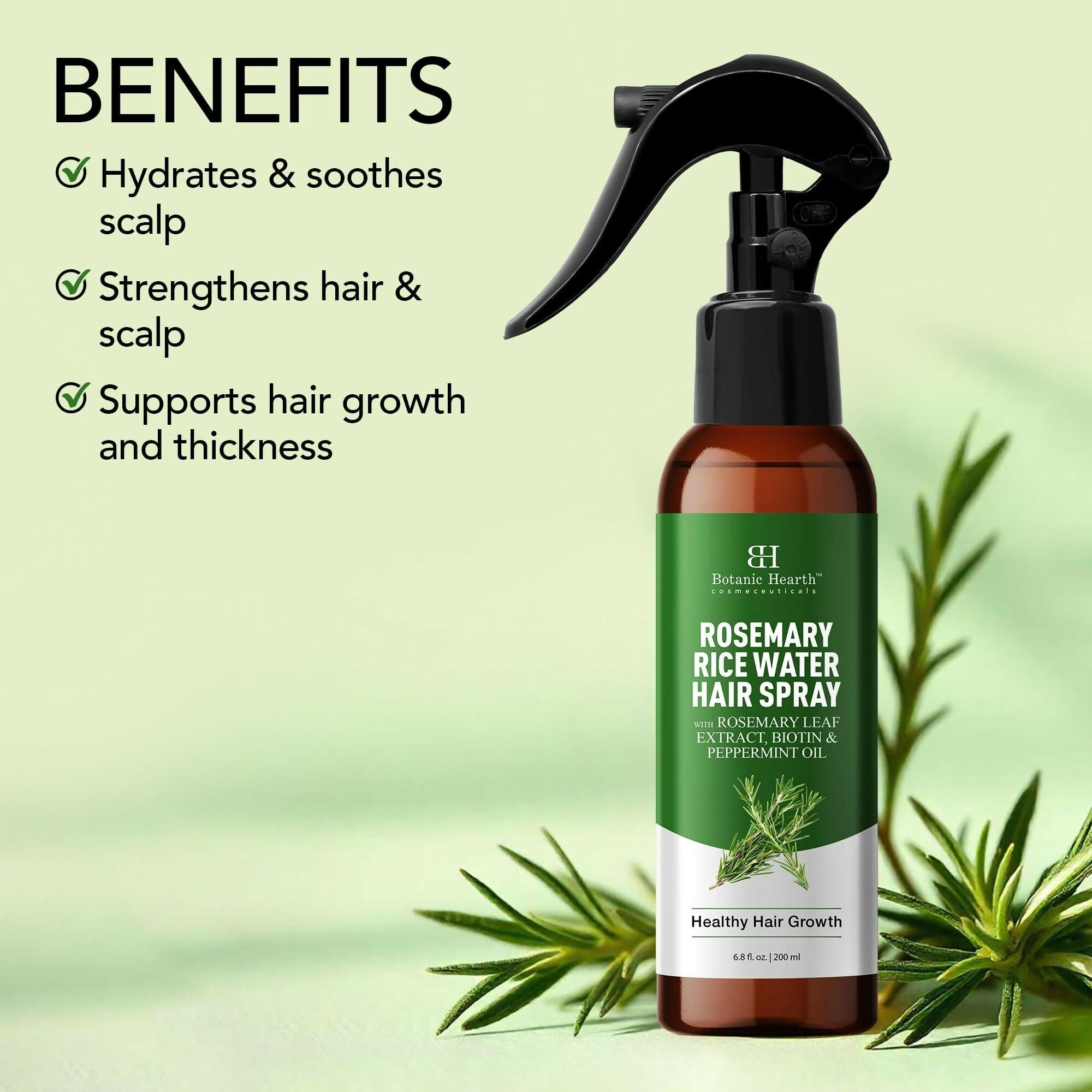 Botanic Hearth Rosemary Rice Water Spray for Hair Growth