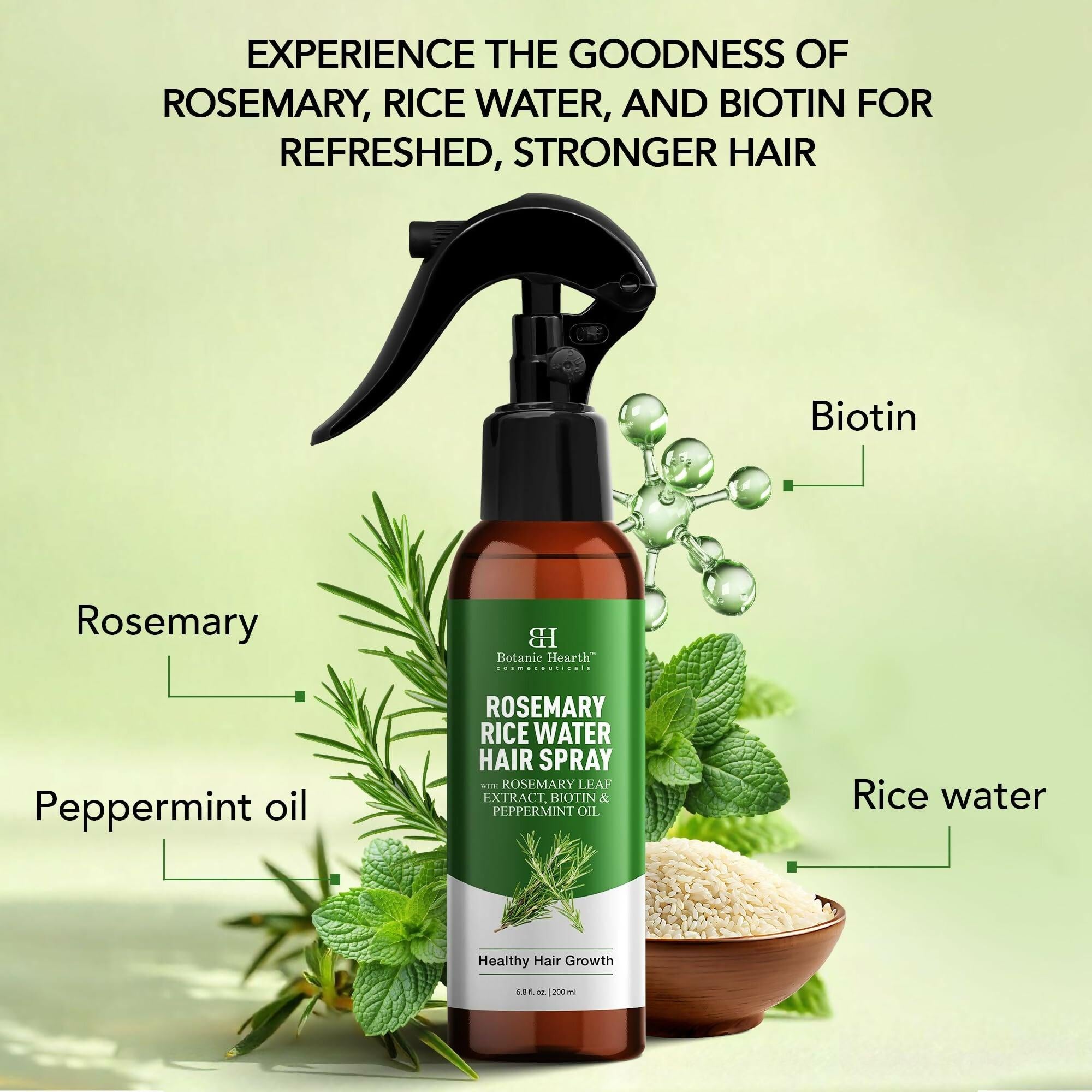 Botanic Hearth Rosemary Rice Water Spray for Hair Growth